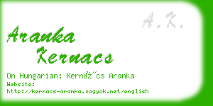 aranka kernacs business card